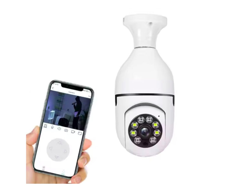 Wifi E27 Bulb Camera 1080p Full HD PTZ 360 Rotate Day and Night Vision CCTV Security Protection Audio Record Video Surveillance Camera Wireless Indoor